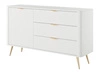 Kommode mit Türe und Schubladen Latina Weiß