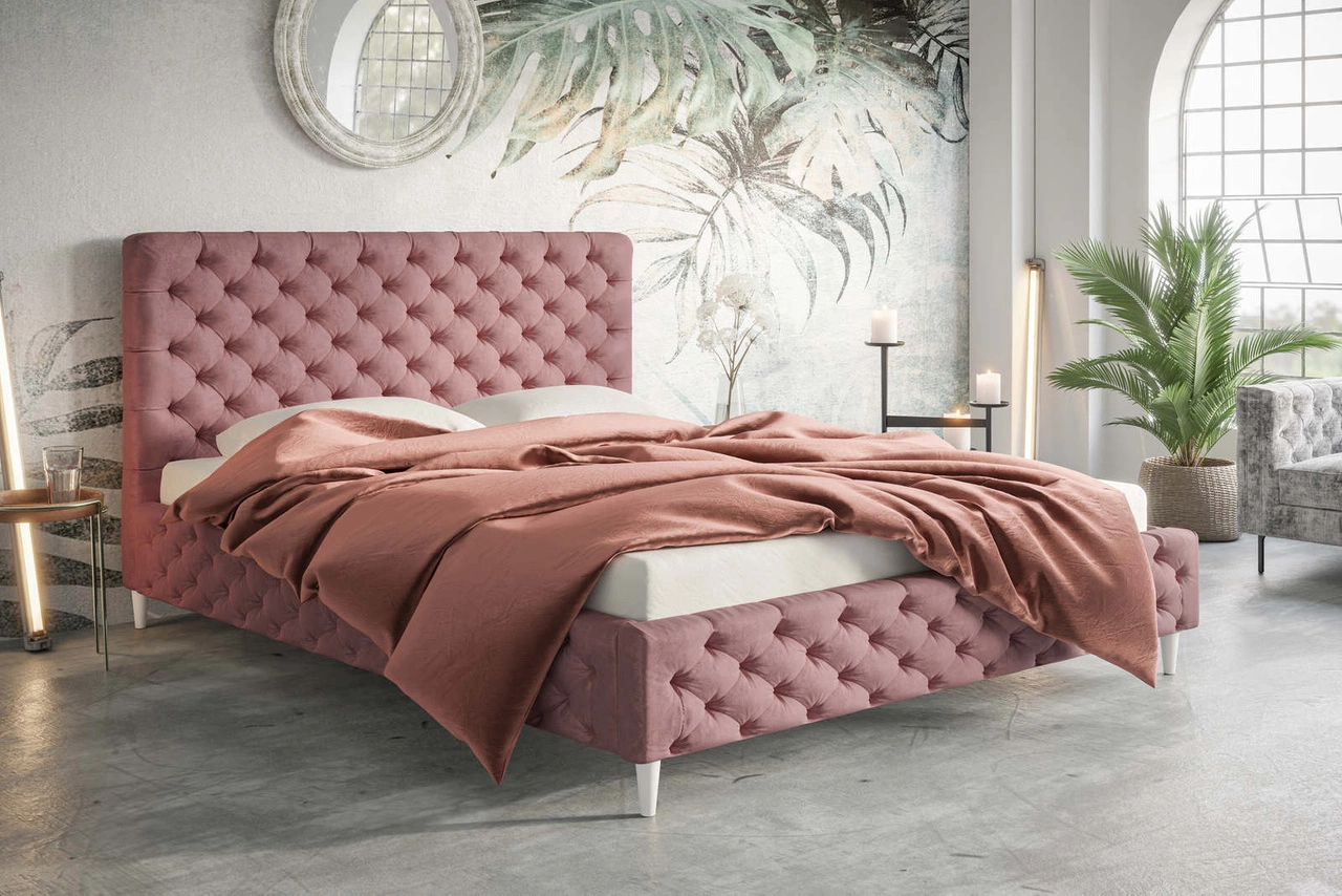 Glamour Bett Sitaro 160x200 - Rosa