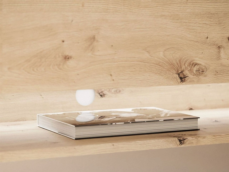 TV-Schrank 180 cm mit LED-Beleuchtung und schwarzen Beinen Aurelie Artisan Eiche