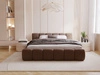Polsterbett mit Bettkasten und Lattenrost 200x200 Cloud Low Braun