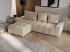 Ecksofa L-Form mit Schlaffunktion und Bettkasten Bresso Beige