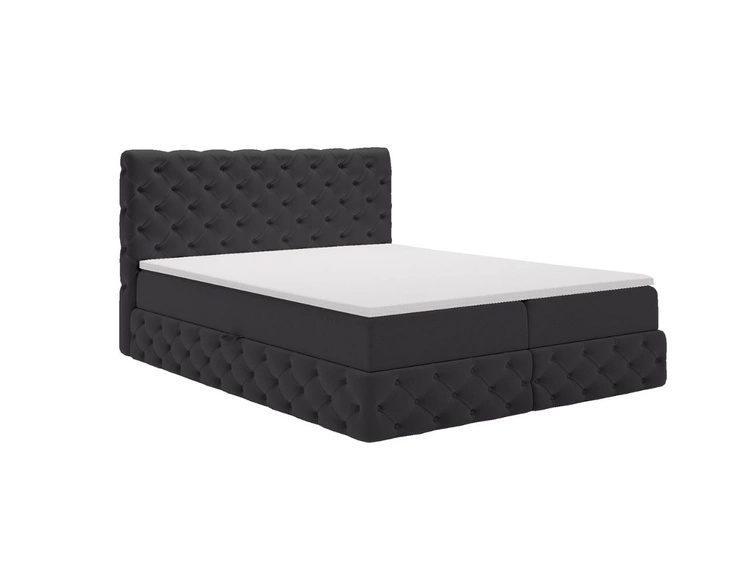 Boxspringbett mit Bettkasten 180x200 Canolo Schwarz