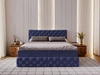 Boxspringbett mit Bettkasten 180x200 Canolo Dunkelblau