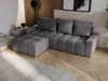 Ecksofa L-Form mit Schlaffunktion und Bettkasten Bresso Grau