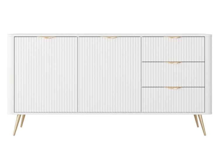 Kommode mit Türen und Schubladen Latina Weiß