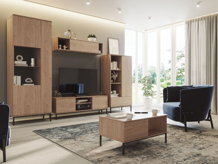 Couchtisch mit Stauraum Soroko Hickory