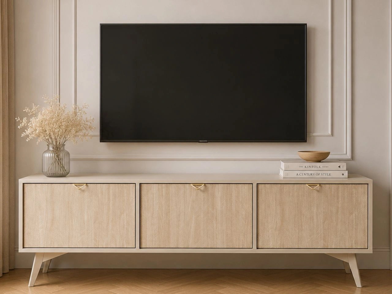 TV-Lowboard mit Türen Modena Beige