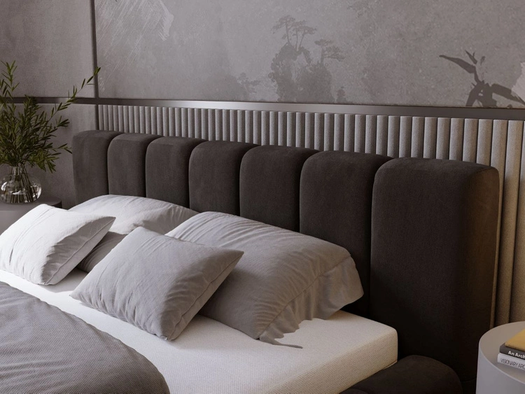 Polsterbett mit Bettkasten und Lattenrost 160x200 Orio Schwarz