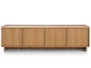 Dreitüriges TV-Lowboard 195 cm für Wohnzimmer Azumi Karamell Eiche