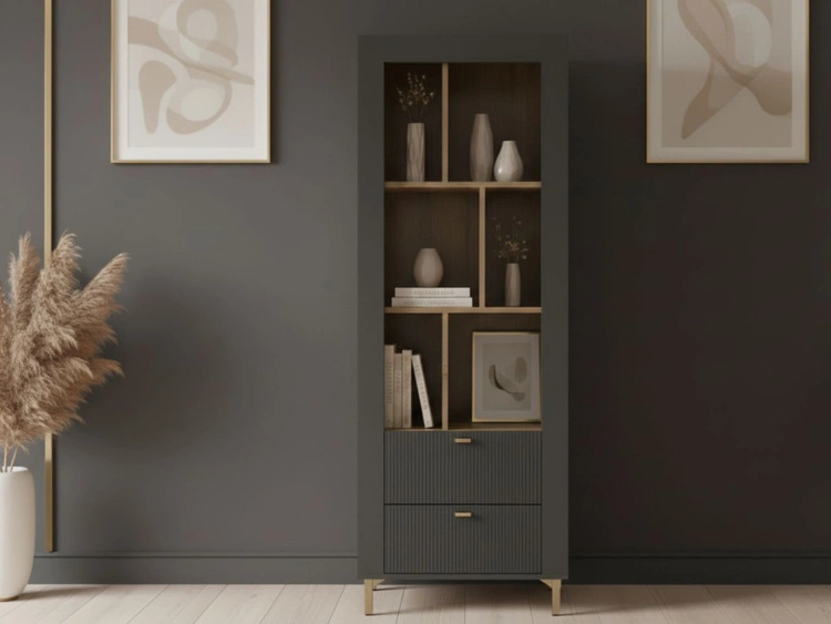 Regal mit Schubladen Messina Schwarz