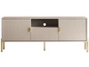 TV-Lowboard zweitürig mit Schublade und goldenen Metallfüßen Orlean Kaschmir Matt