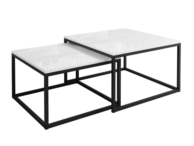 42 cm || 36 cm \ Schwarz \ Weiß Hochglanz