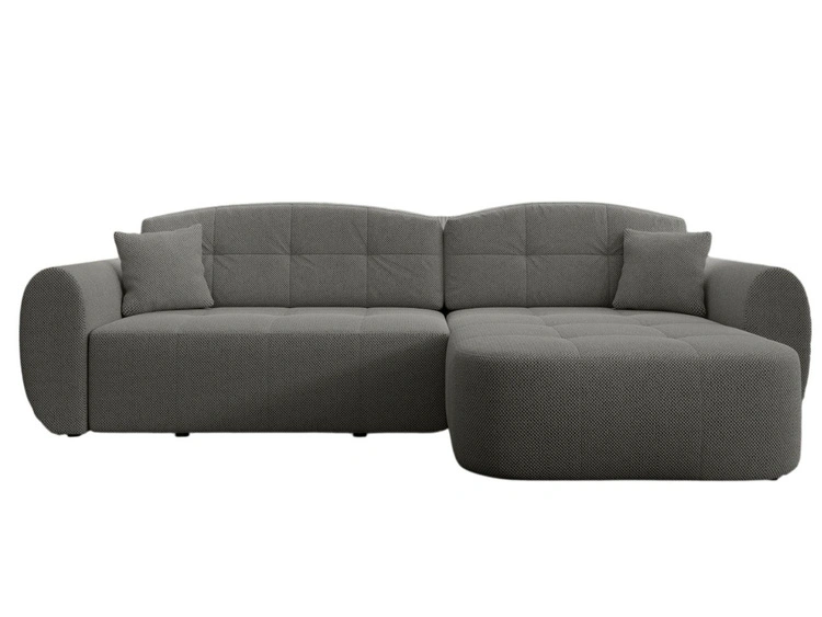 Ecksofa L-Form mit Schlaffunktion und Bettkasten Avessio Grau