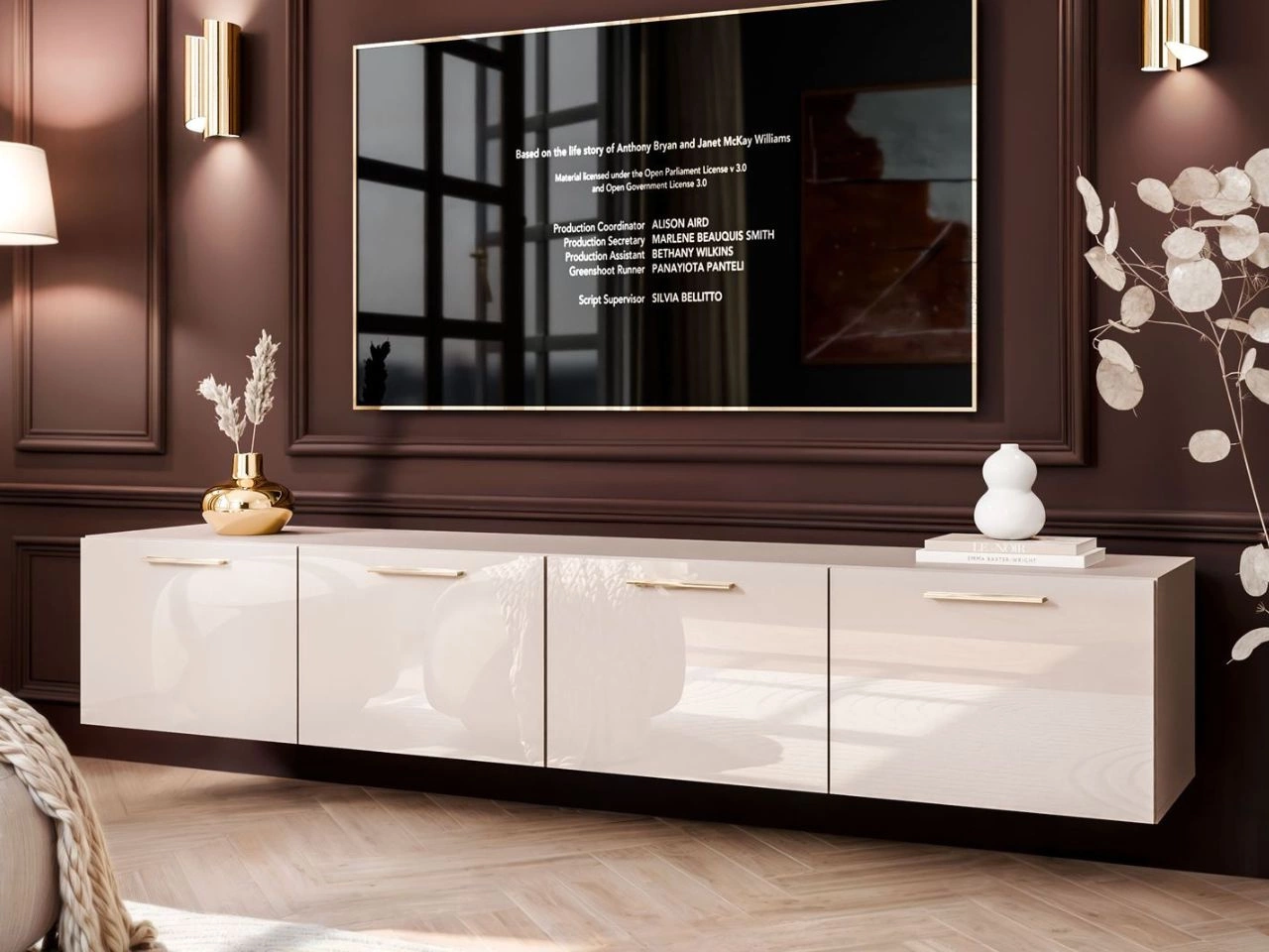 Hängeschrank mit Türen 200 cm Noaé Kaschmir