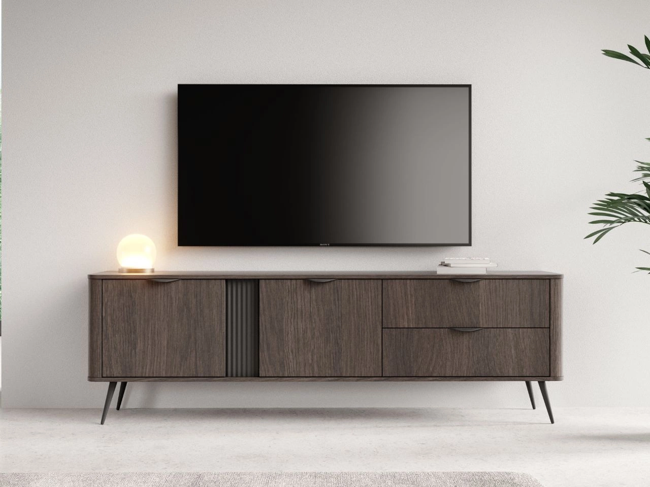 TV-Lowboard mit Türen und Schubladen 195 Magico Eiche Dunin