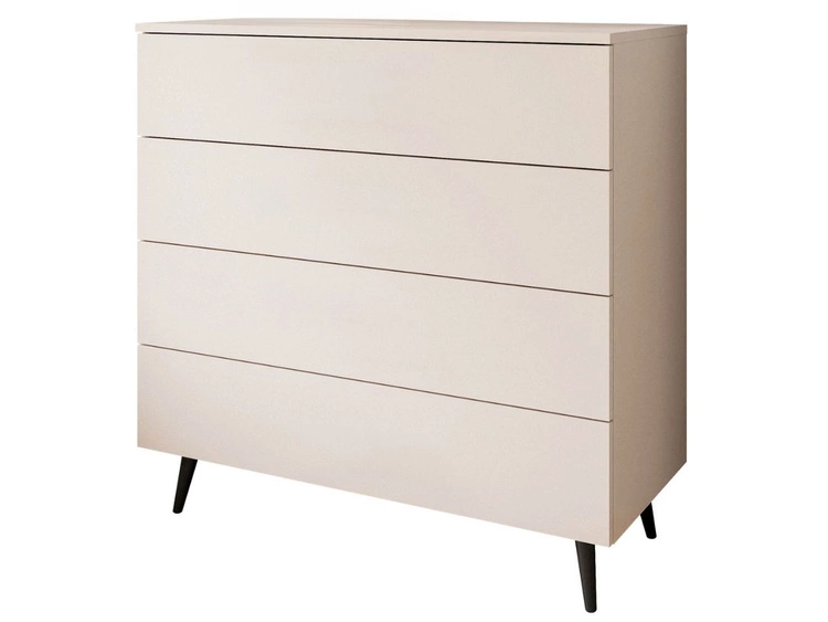 Kommode mit Schubladen und LED-Beleuchtung auf Schwarzen Metallbeinen Nuveo Kaschmir