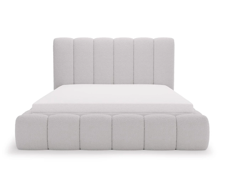 Polsterbett mit Bettkasten und Lattenrost 180x200 Imperial Hellgrau