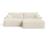 Ecksofa L-Form mit Schlaffunktion und Bettkasten Serene Rechts Beige