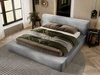 Polsterbett mit Bettkasten und Lattenrost 180x200 Mali Grau