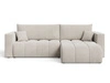 Ecksofa L-Form mit Schlaffunktion und Bettkasten Neva Beige