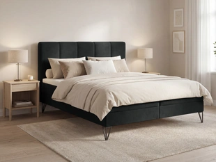 Boxspringbett mit Bettkasten 120x200 Vendi grau