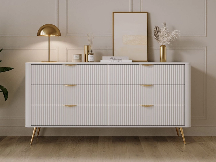 Wohnzimmer-Möbelset Latina Weiß