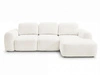 Ecksofa L-Form mit Schlaffunktion und Bettkasten Avelin Rechts Creme