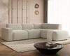 Ecksofa L-Form Rechts Eluno Bouclé-Stoff Beige