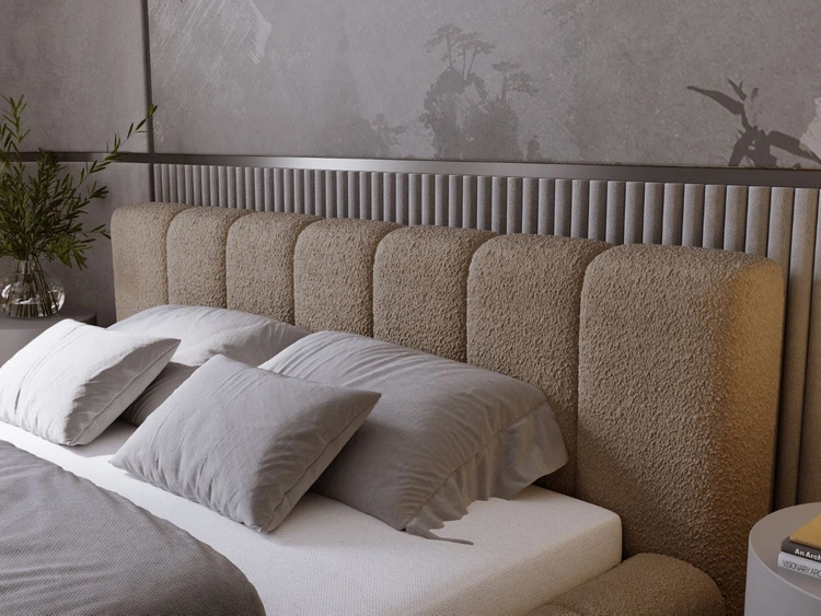 Polsterbett mit Bettkasten und Lattenrost 160x200 Orio Braun