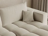 Ecksofa L-Form mit Schlaffunktion und Bettkasten Neva Bouclé-Stoff Beige