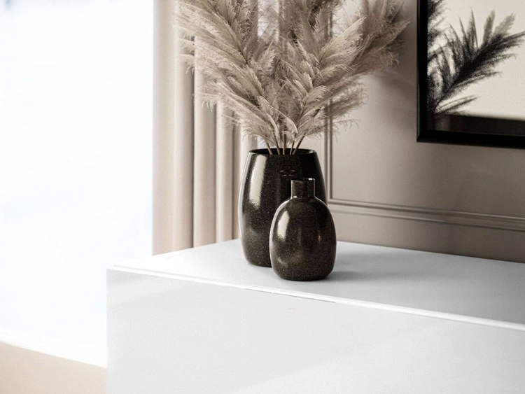 TV-Schrank für das Wohnzimmer 180 cm mit goldenen Metallbeinen und LED-Beleuchtung Aurelie Weiß Hochglanz