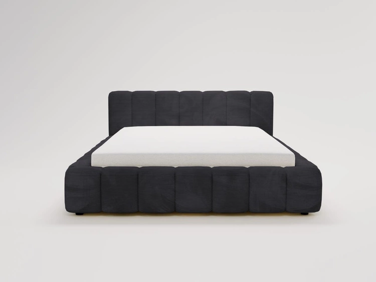 Polsterbett mit Bettkasten und Lattenrost 160x200 Ibiza Schwarz