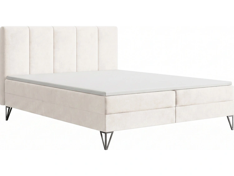 Boxspringbett mit Bettkasten 180x200 Vendi cremig