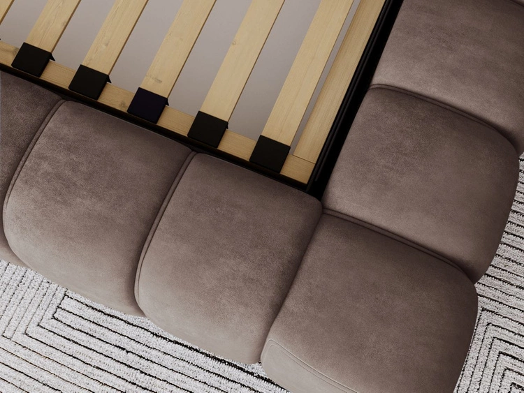 Polsterbett mit Bettkasten und Lattenrost 120x200 Italia Braun