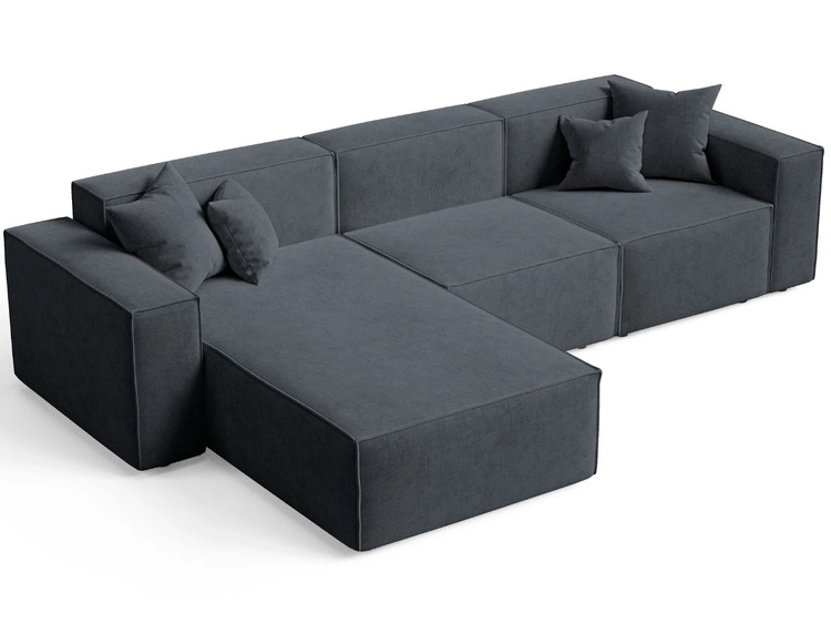 Ecksofa L-Form Links Arizona Dunkelgrau