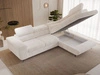 Ecksofa L-Form mit Schlaffunktion und Bettkasten Argon Rechts Creme