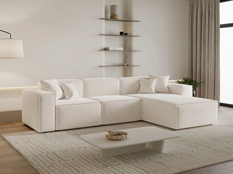 Ecksofa L-Form Rechts Arizona Creme