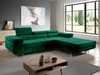 Ecksofa L-Form Rechts mit Schlaffunktion und Bettkasten Solam Grün