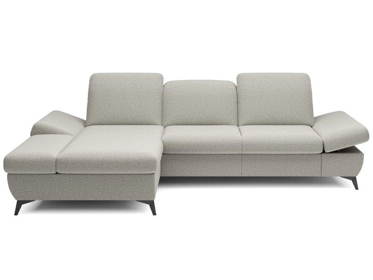 Ecksofa L-Form Links mit Schlaffunktion und Bettkasten Hannover Beige