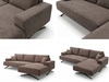 Ecksofa L-Form auf Metallbeinen Leto Rechts Braun