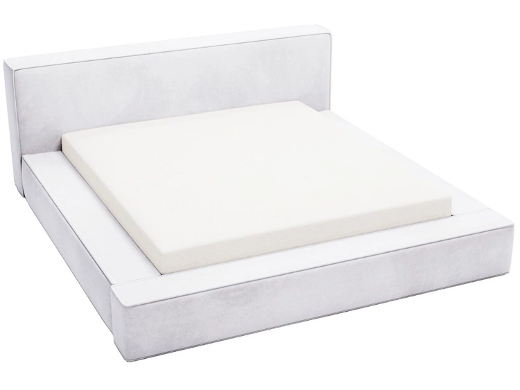 Polsterbett mit Bettkasten und Lattenrost 120x200 Mali Hellgrau