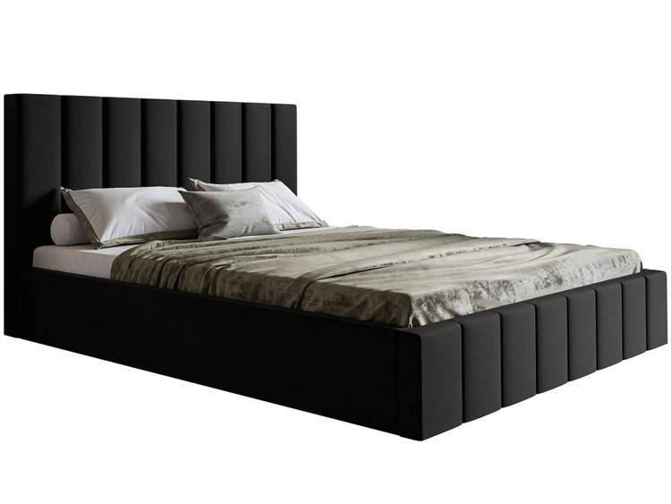 Polsterbett mit Bettkasten und Lattenrost 160x200 Siena Schwarz