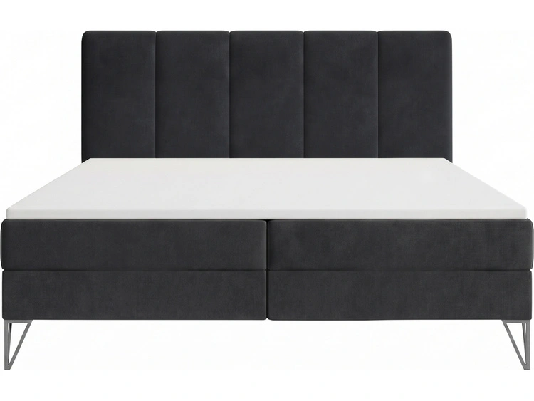Boxspringbett mit Bettkasten 140x200 Vendi Schwarz