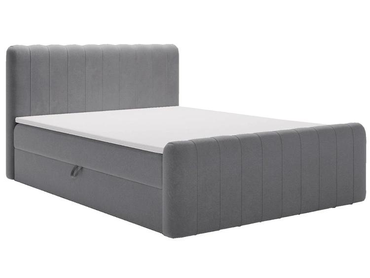 Boxspringbett mit Bettkasten 160x200 Osteno Dunkelgrau