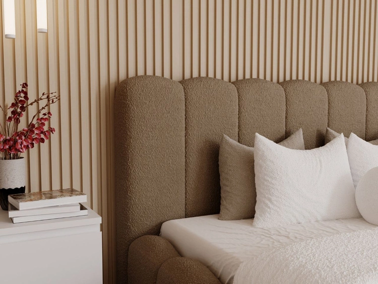 Polsterbett mit Bettkasten und Lattenrost 180x200 Smile Braun