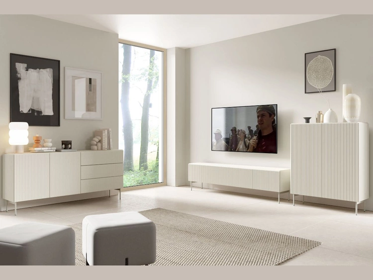 Hochkommode mit zwei Türen Qualita Kaschmir