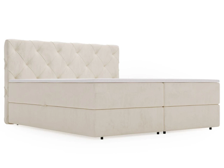 Boxspringbett mit Bettkasten 140x200 Napoli Beige