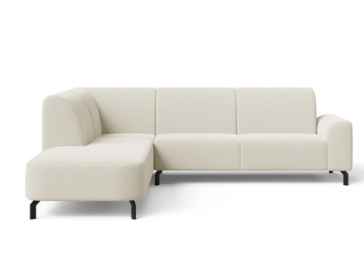 Ecksofa L-Form Links Regento Bouclé-Stoff Hellbeige