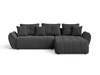 Ecksofa L-Form mit Schlaffunktion und Bettkasten Decor L Anthrazit