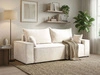 Schlafsofa mit Bettfunktion und Bettkasten Sivra Creme
